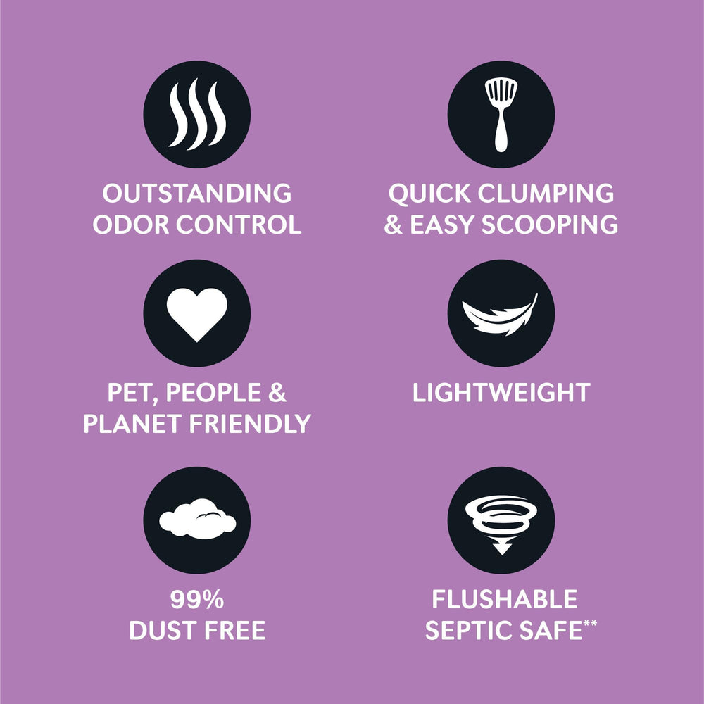 World's Best Cat Litter quick clumping action demonstrates easy scoop