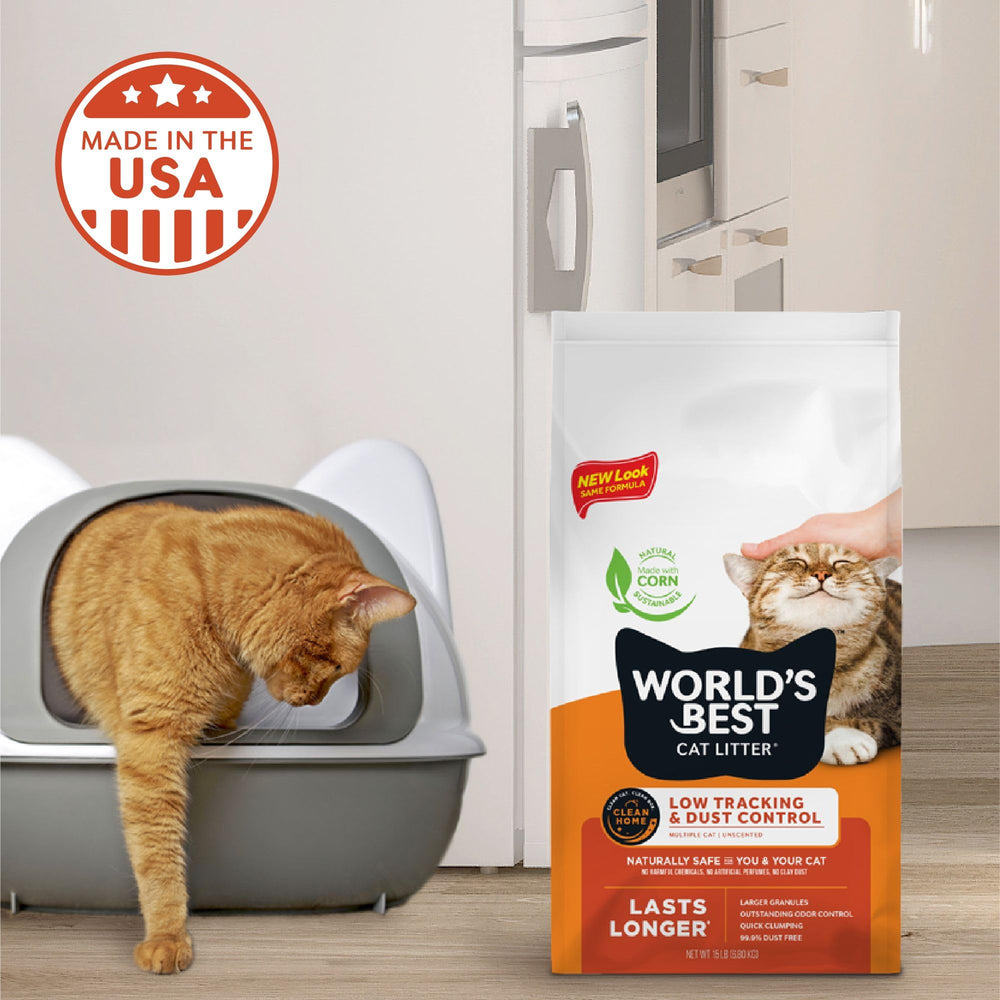 World's Best Cat Litter quick-clumping makes scooping easy.