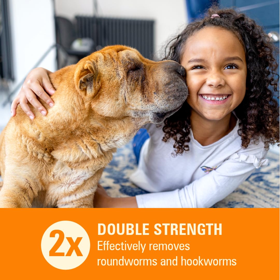WORM X PLUS label highlights pyrantel pamoate and broad parasite coverage.