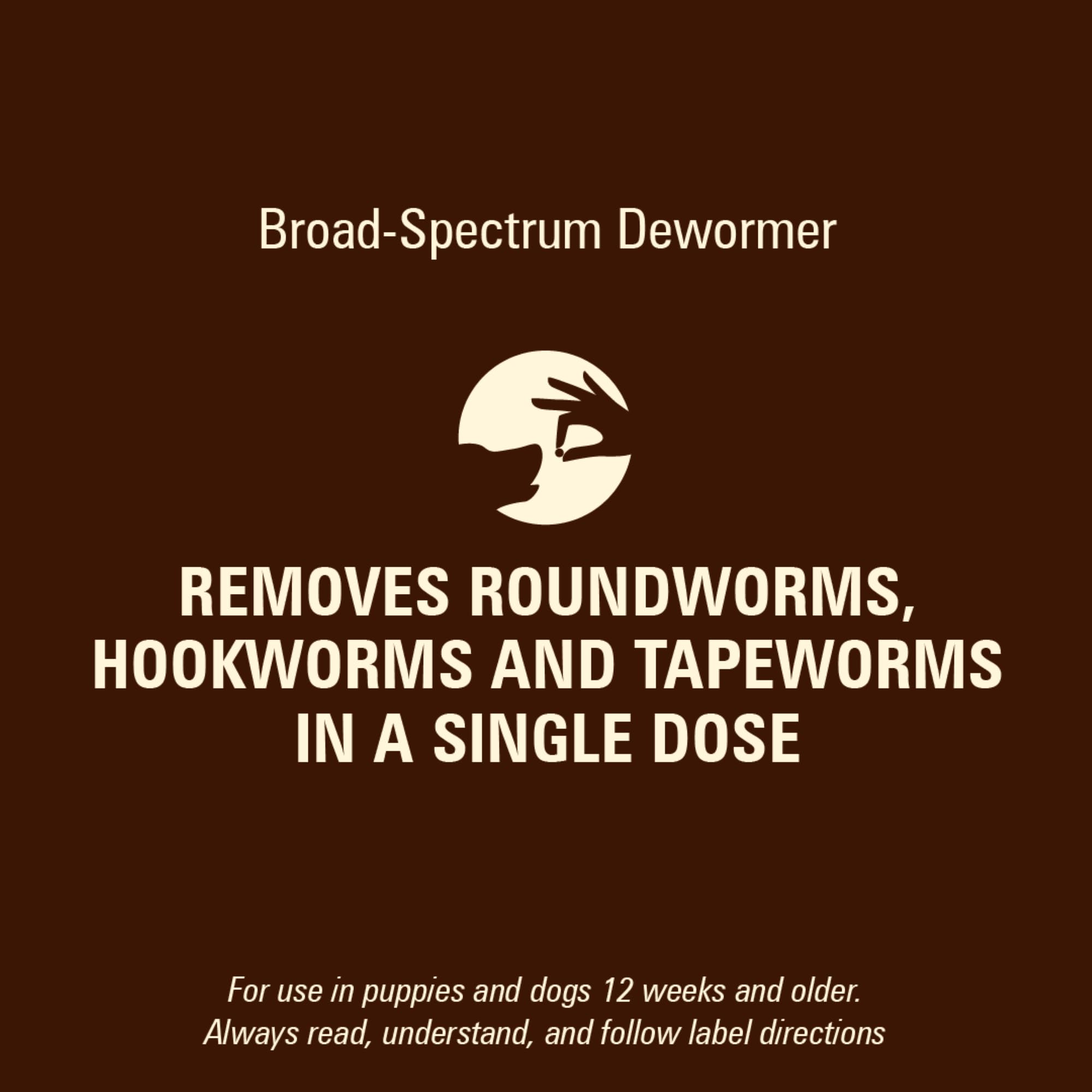 WORM X PLUS packaging label highlights OTC convenience for busy pet owners.