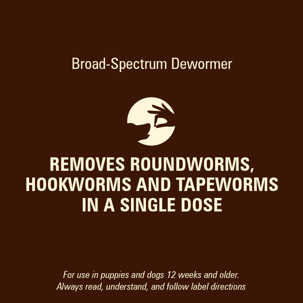 WORM X PLUS packaging label highlights OTC convenience for busy pet owners.