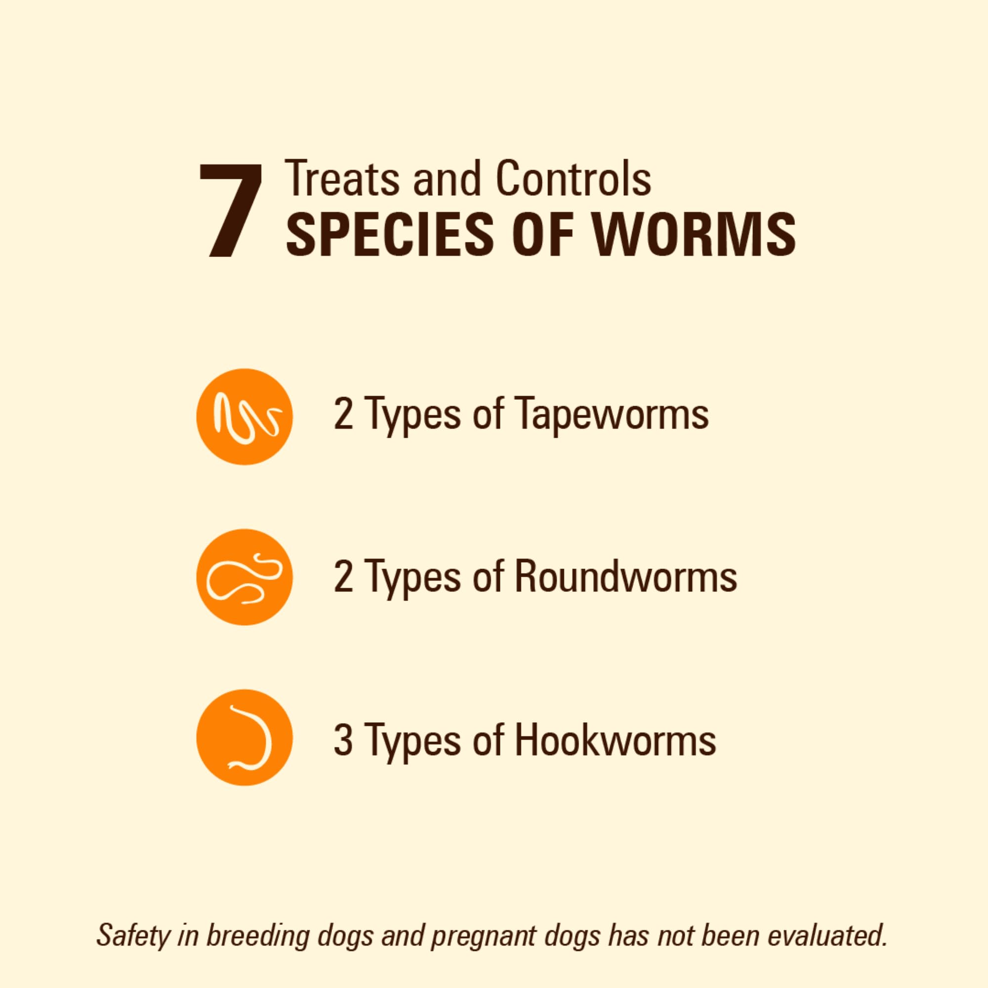 WORM X PLUS puppy dosing tablet in mouth shows easy administration.