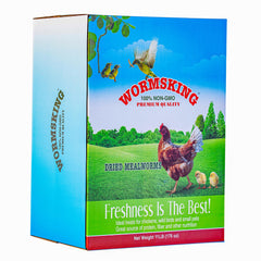WORMSKING dried mealworms 11lb pack ready for poultry feeding and protein support
