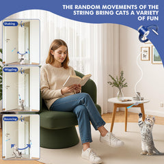 Wortade toy with adjustable ropes and feather mice for durable, versatile play.