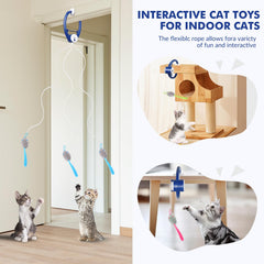 Wortade cat toy with automatic 15-minute play mode keeps cats engaged.