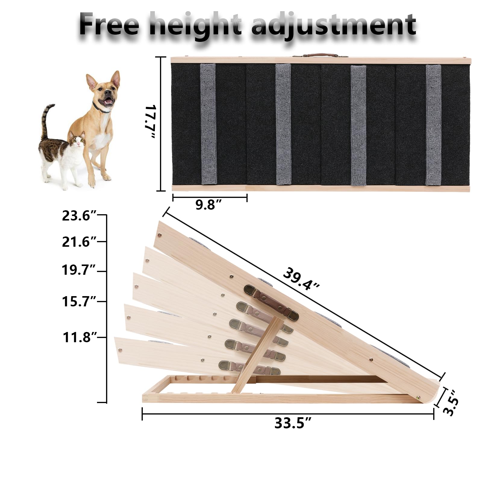 Wotunest folding pet ramp for travel makes portable, space-saving pet access.