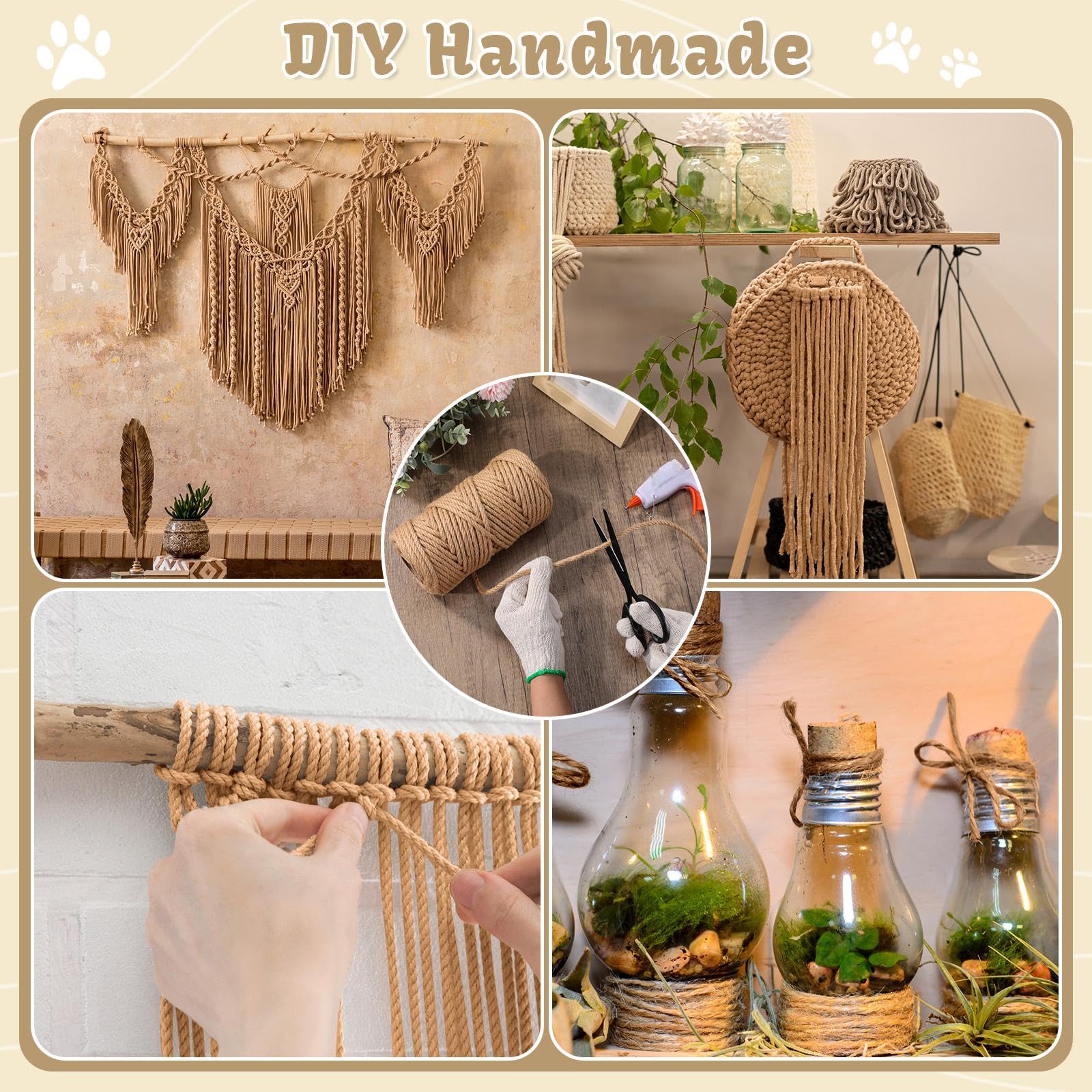 Wowangce rope suitable for indoor outdoor and marine DIY projects.