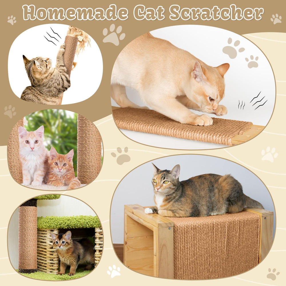 Wowangce sisal ball included for added cat play and enrichment.