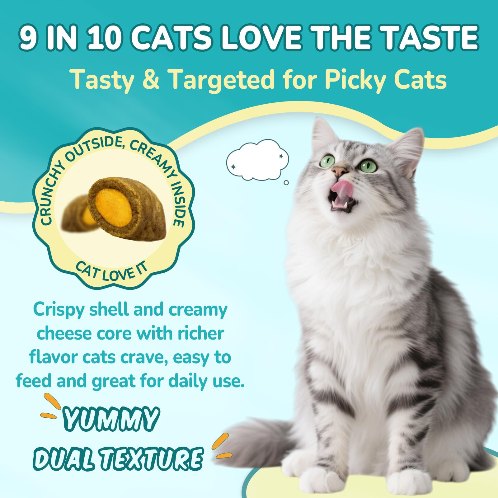 Woyamay Chews texture shot displays crispy exterior and cheese-filled core.