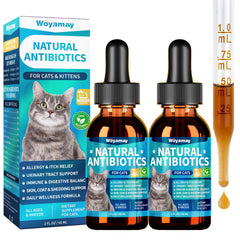 Woyamay cat antibiotics drops bottle for easy daily administration and immune support.