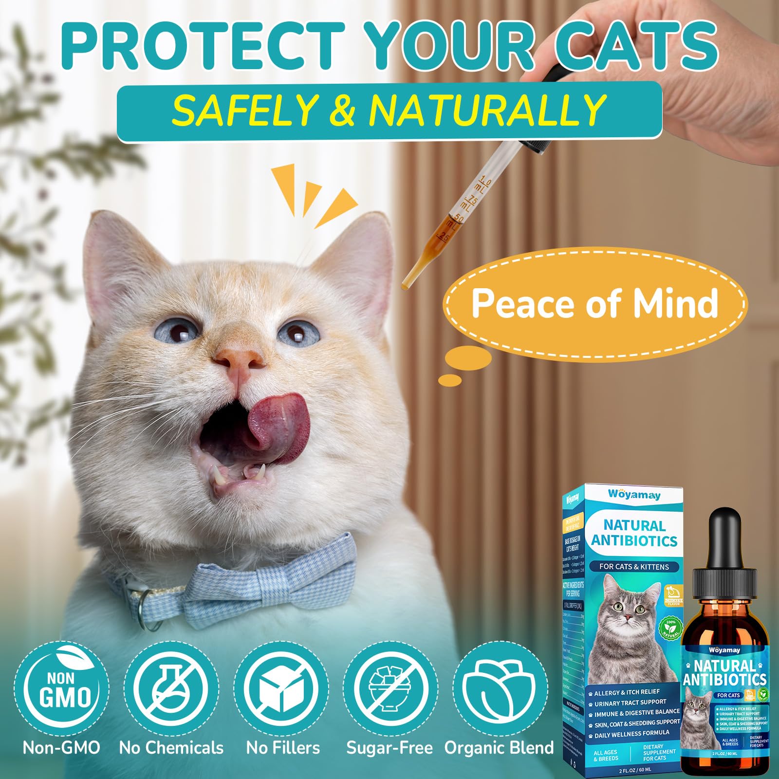 Woyamay coat health with omega-3 for shinier fur and skin comfort.