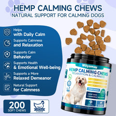 Woyamay dog calming chews chicken flavor inviting anxious dogs to relax