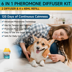 Woyamay dog calming diffuser refills 48ml ready for long-lasting comfort.