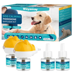 Woyamay dog calming diffuser setup in a living room promoting a calmer space for pets.