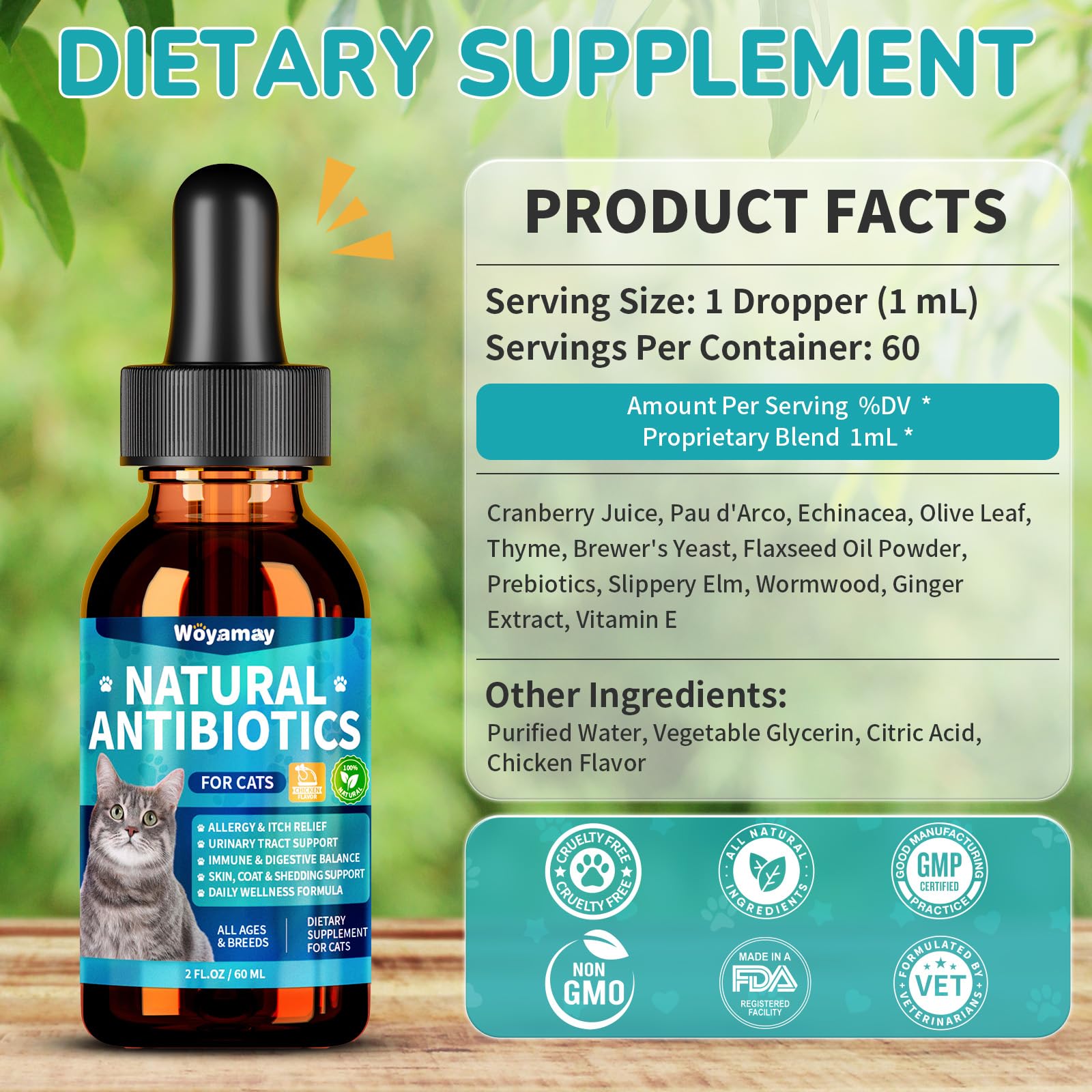 Woyamay easy-to-use dosing with food for busy cat owners.