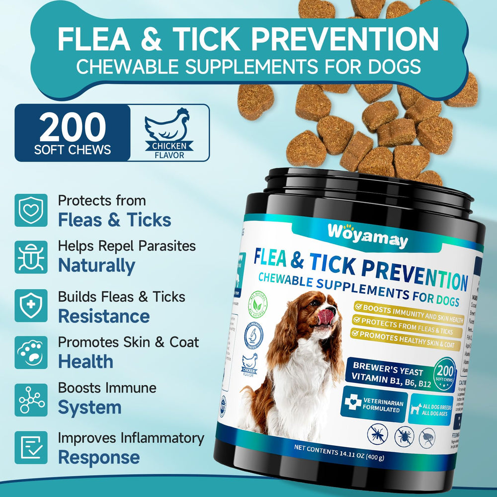 Woyamay chews for puppies; easy daily use for gentle pest protection.