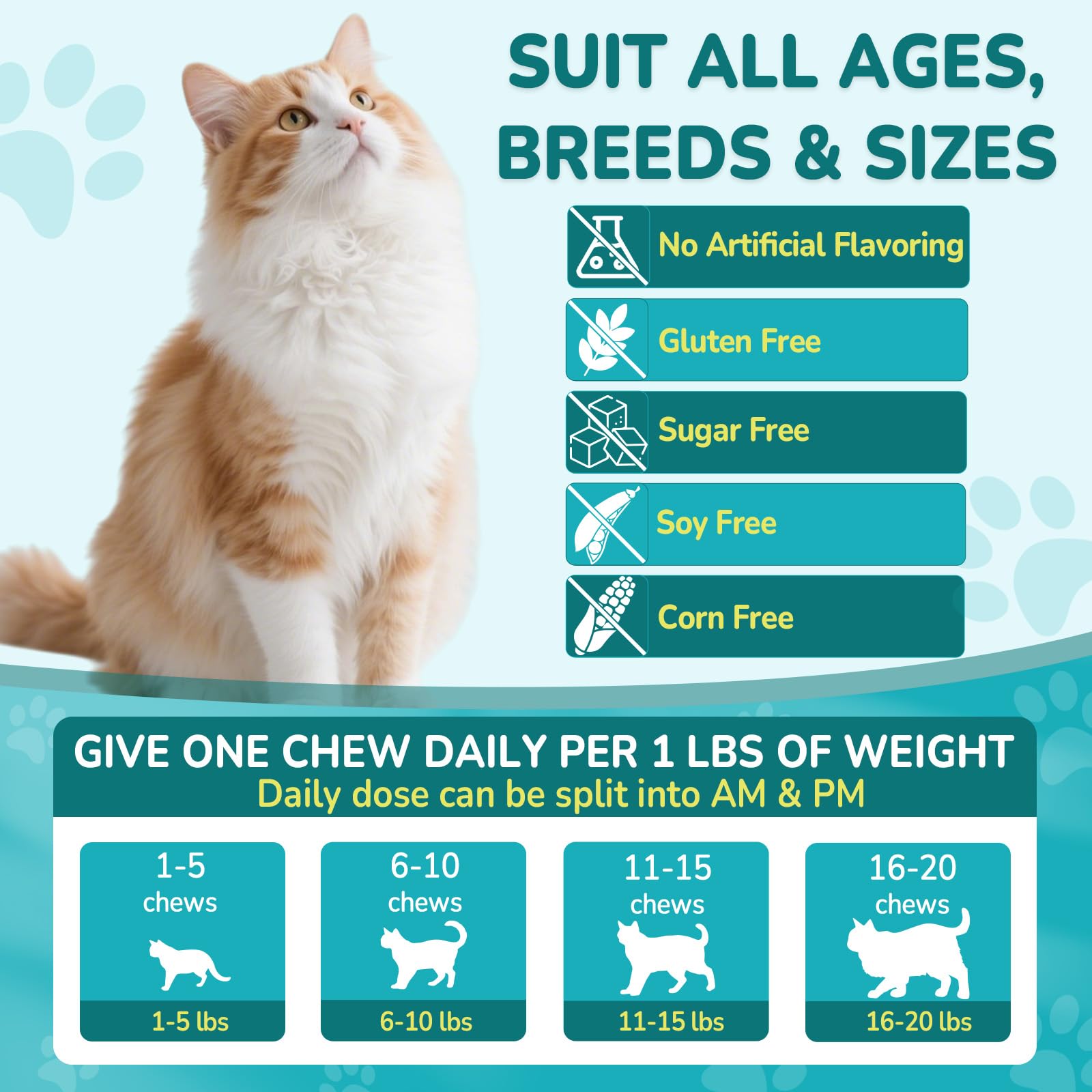 Woyamay probiotics 500 CFU promote gut balance in cats