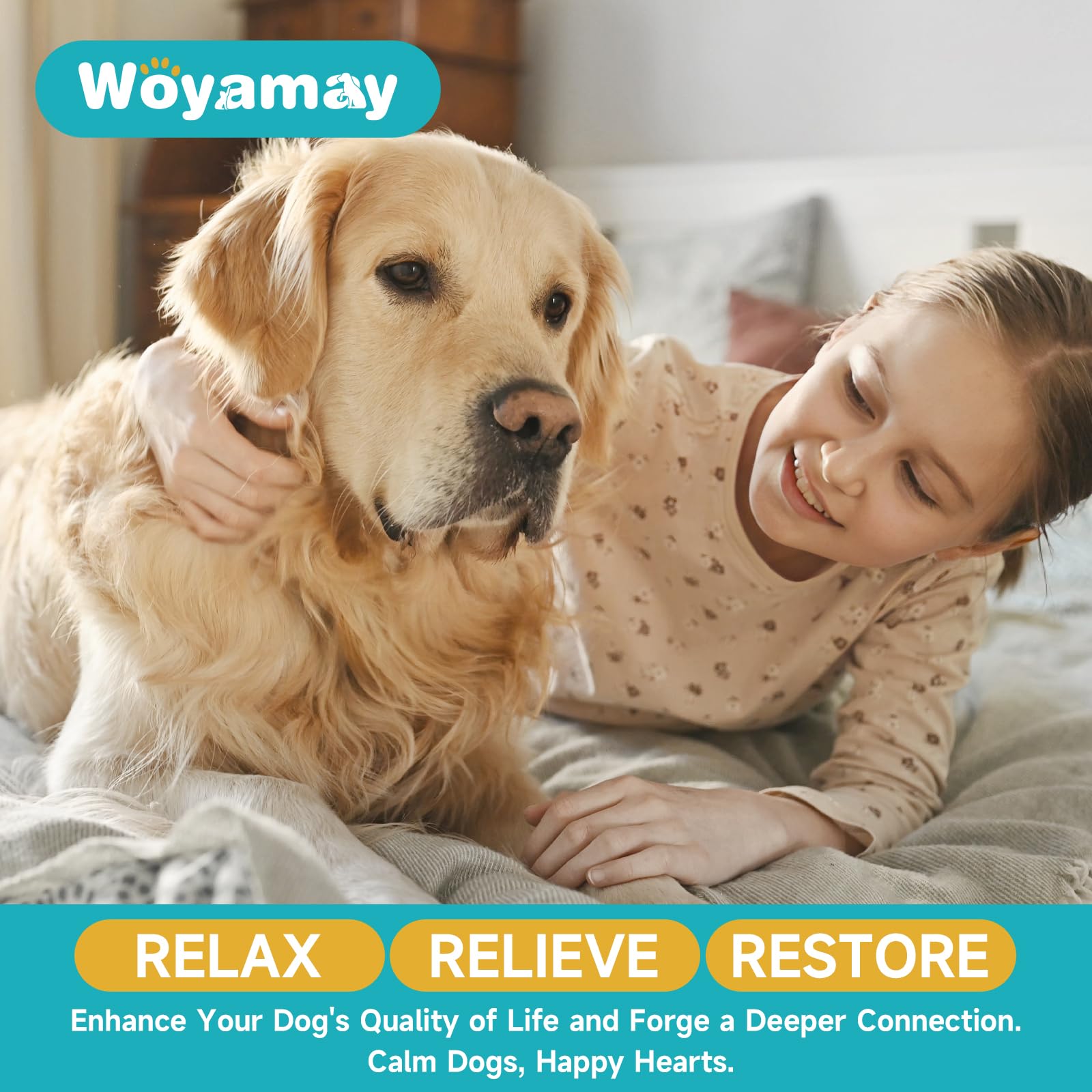 Woyamay safe non-toxic pheromone solution suitable for all dogs.