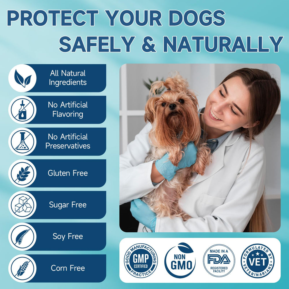 Woyamay veterinarian-approved formula; gentle flea prevention for dogs and puppies.