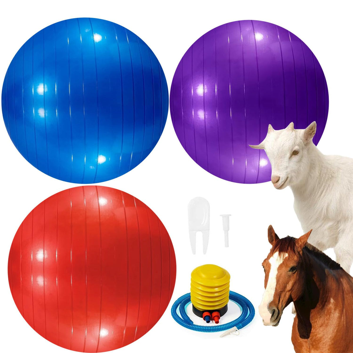 WoYous goat ball red for outdoor play and active exercise with pets.