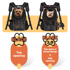 WOYYHO dog carrier back view showing compact, secure fit.