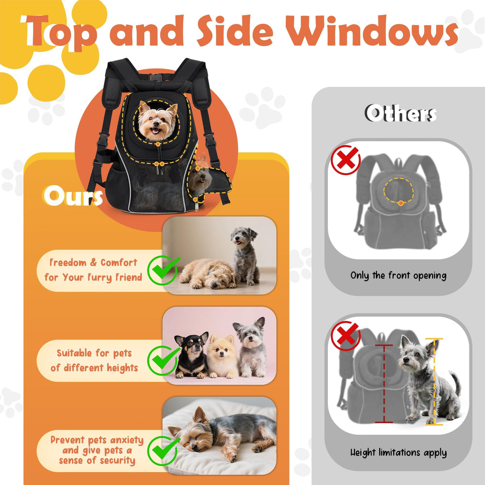 WOYYHO dog carrier with side window promoting ventilation during trips.
