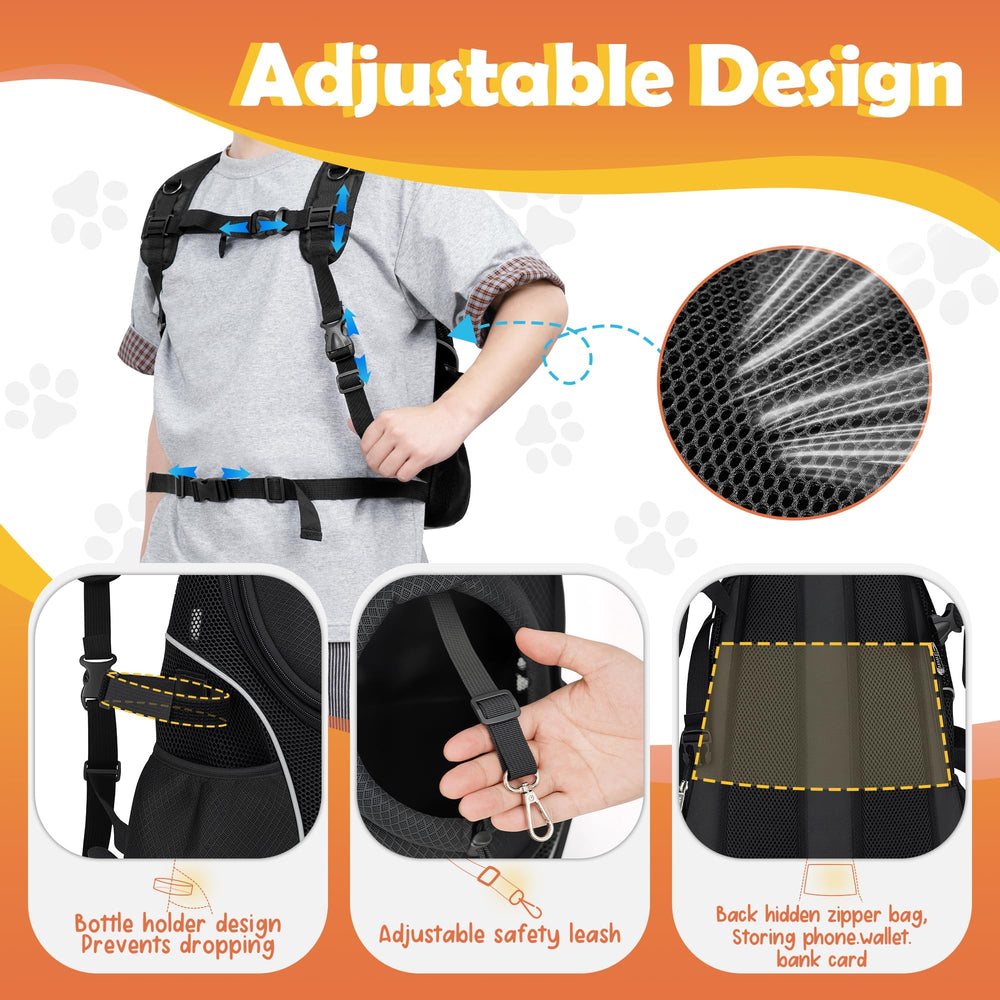 WOYYHO dog carrier storage pockets hold essentials for outings.
