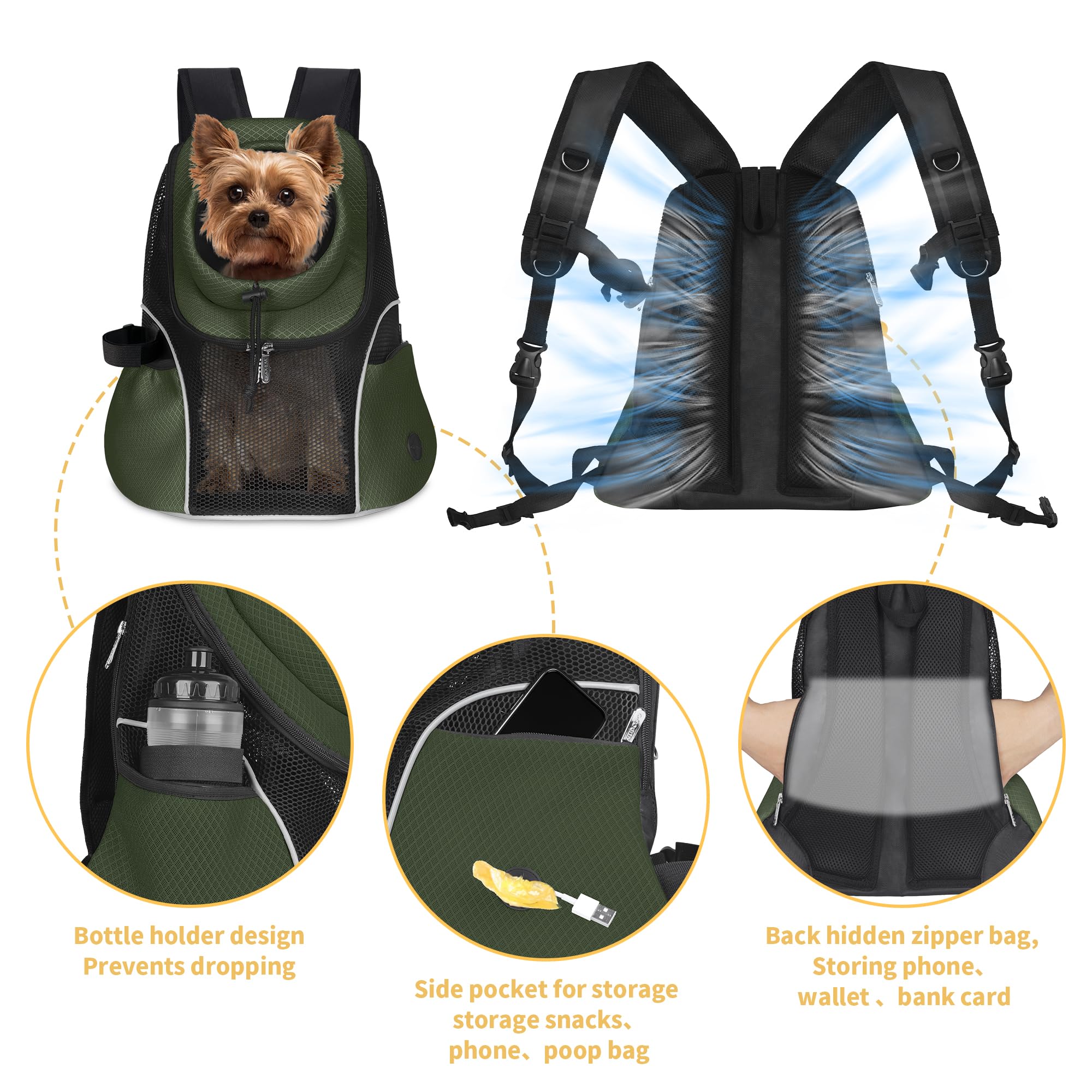 WOYYHO carrier side pocket with dispenser highlights convenient on-the-go storage.