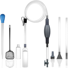 Woznusy aquarium siphon dual tubes enables flexible gravel cleaning for different tank depths.