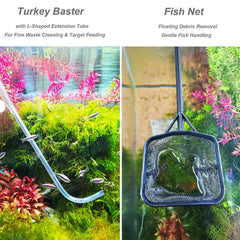 Woznusy fish net for safe, quick removal of debris.