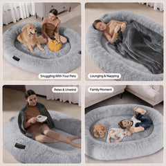 WOZOKE Giant Human Dog Bed cooling gel layer keeps you comfortable