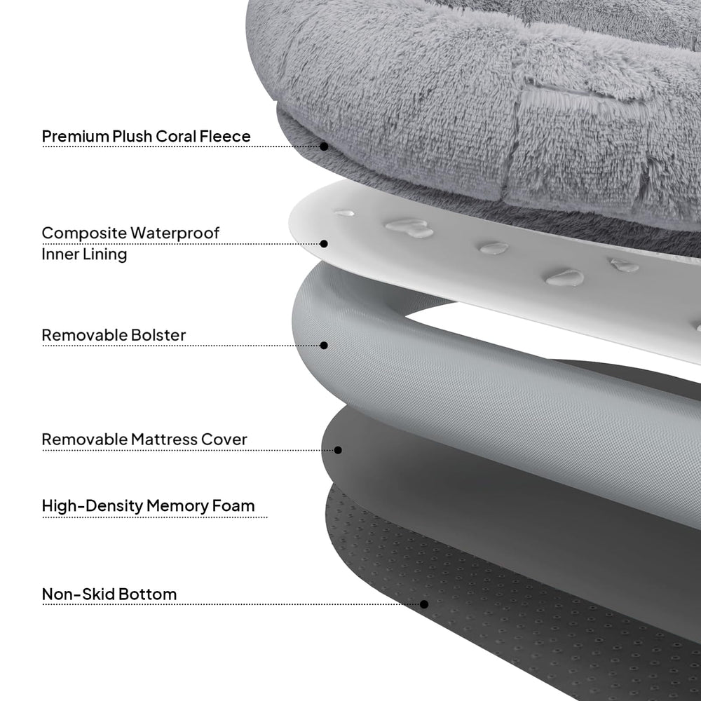 WOZOKE Giant Human Dog Bed detachable machine washable cover