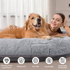 WOZOKE Giant Human Dog Bed memory foam layers provide ergonomic support