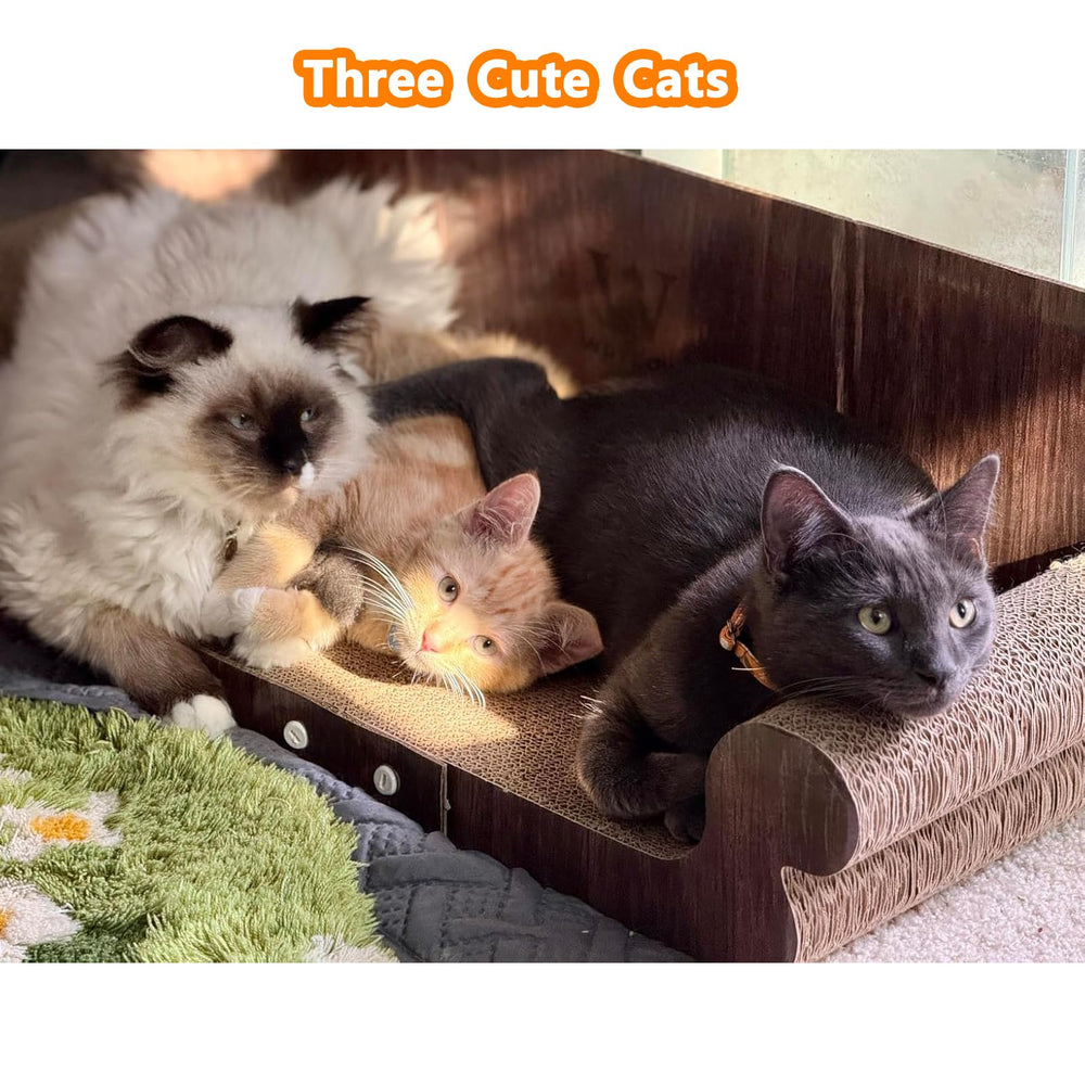 WPVPaw cat scratching board couch shown as a durable indoor lounging spot and claw relief.