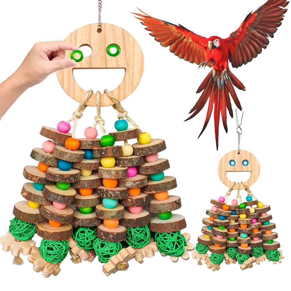 WQY GroceryShop large parrot toy Halloween face design for enrichment