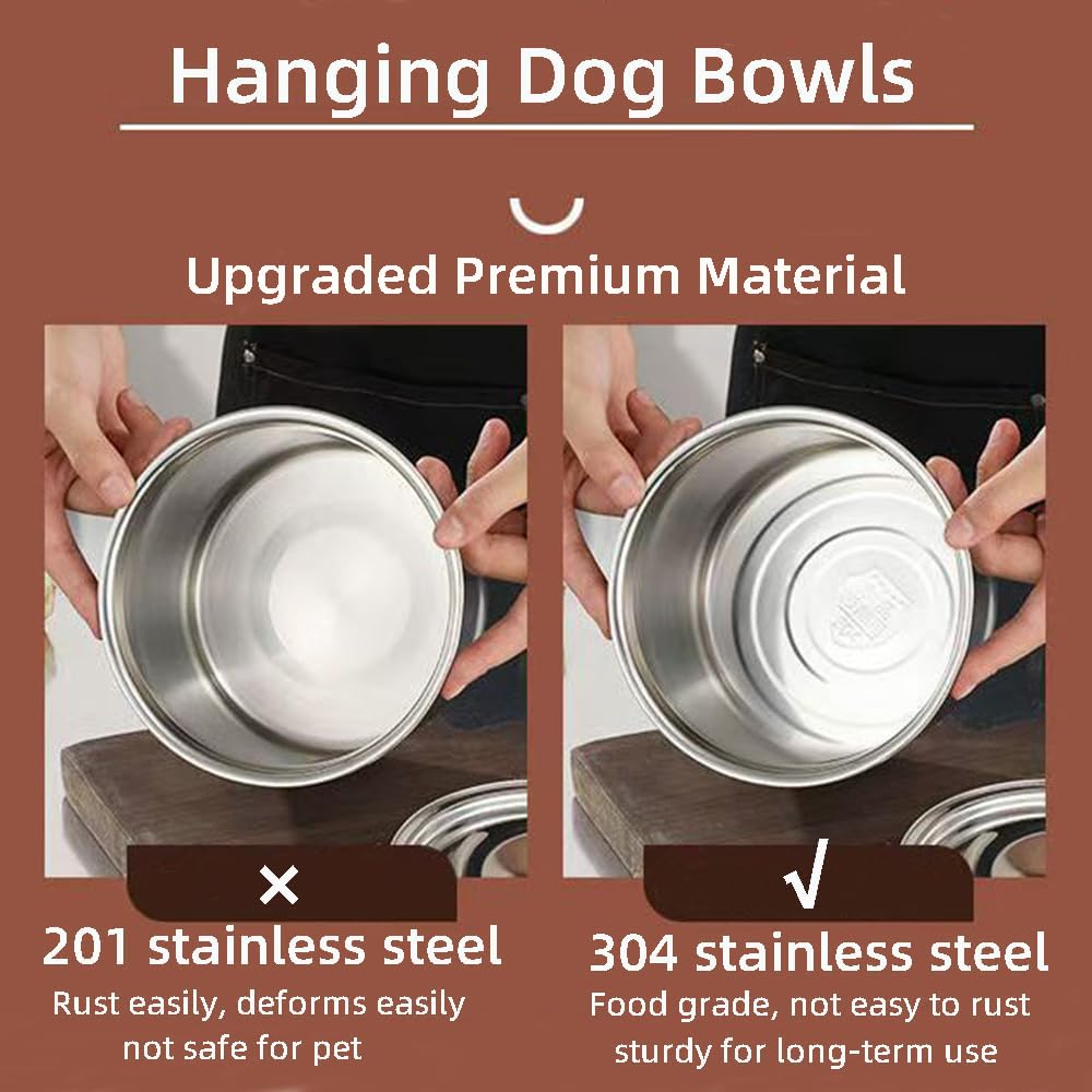 Wrifazaly rust-proof stainless steel bowls for durable pet feeding.