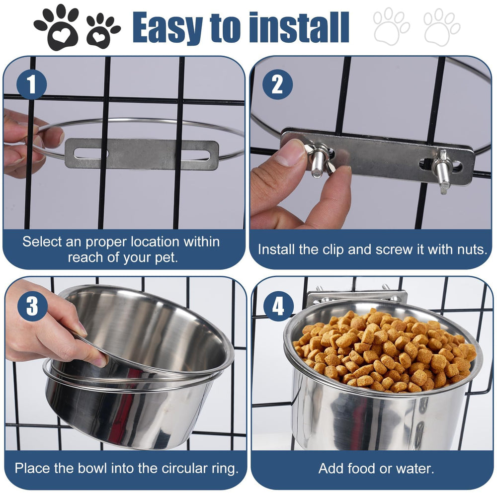 Wrifazaly two-size bowls offer food and water in one set