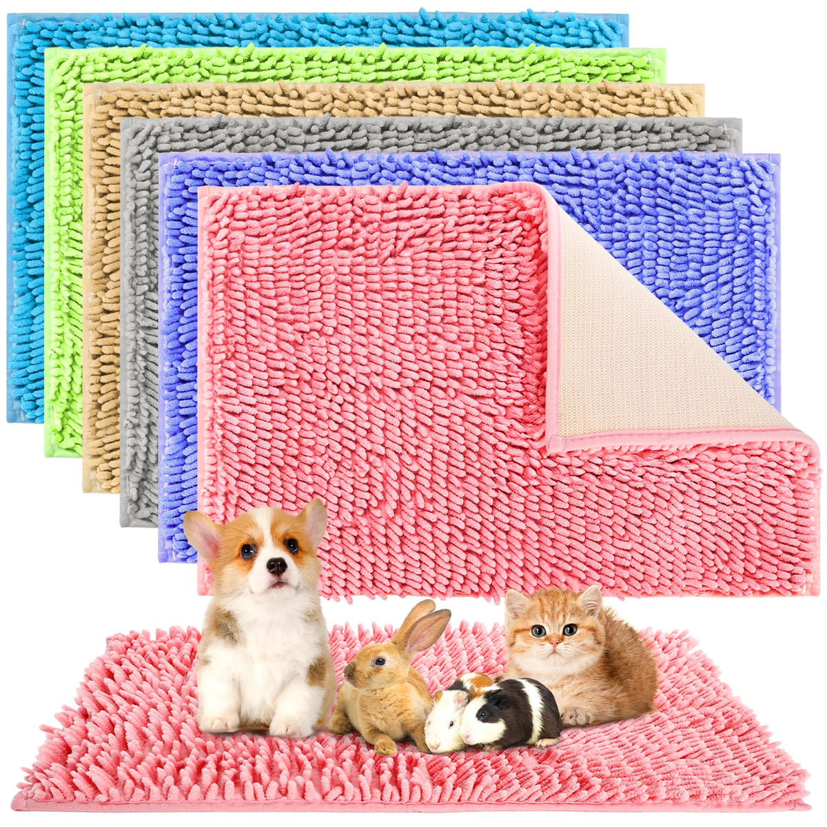 WRINGKIT guinea pig mats package with six colors for versatile bedding options