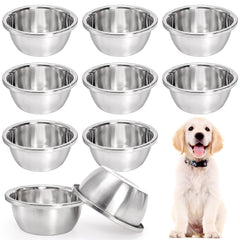 WRINGKIT stackable 10-piece bowls save space in multi-pet homes.