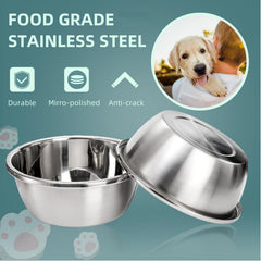 WRINGKIT stainless steel bowls resist rust and dents, ideal for heavy chewers.
