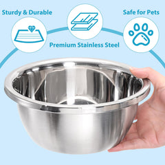WRINGKIT stainless steel bowls are durable, rust-resistant, and non-toxic.