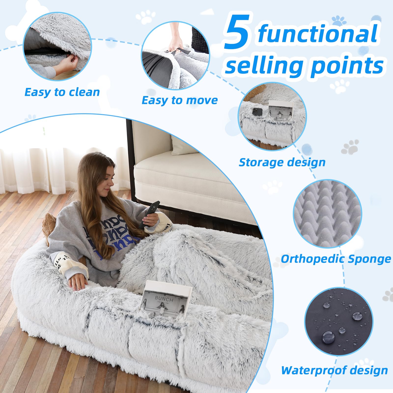 WROS Plump pillow adds extra support for lounging with your pet