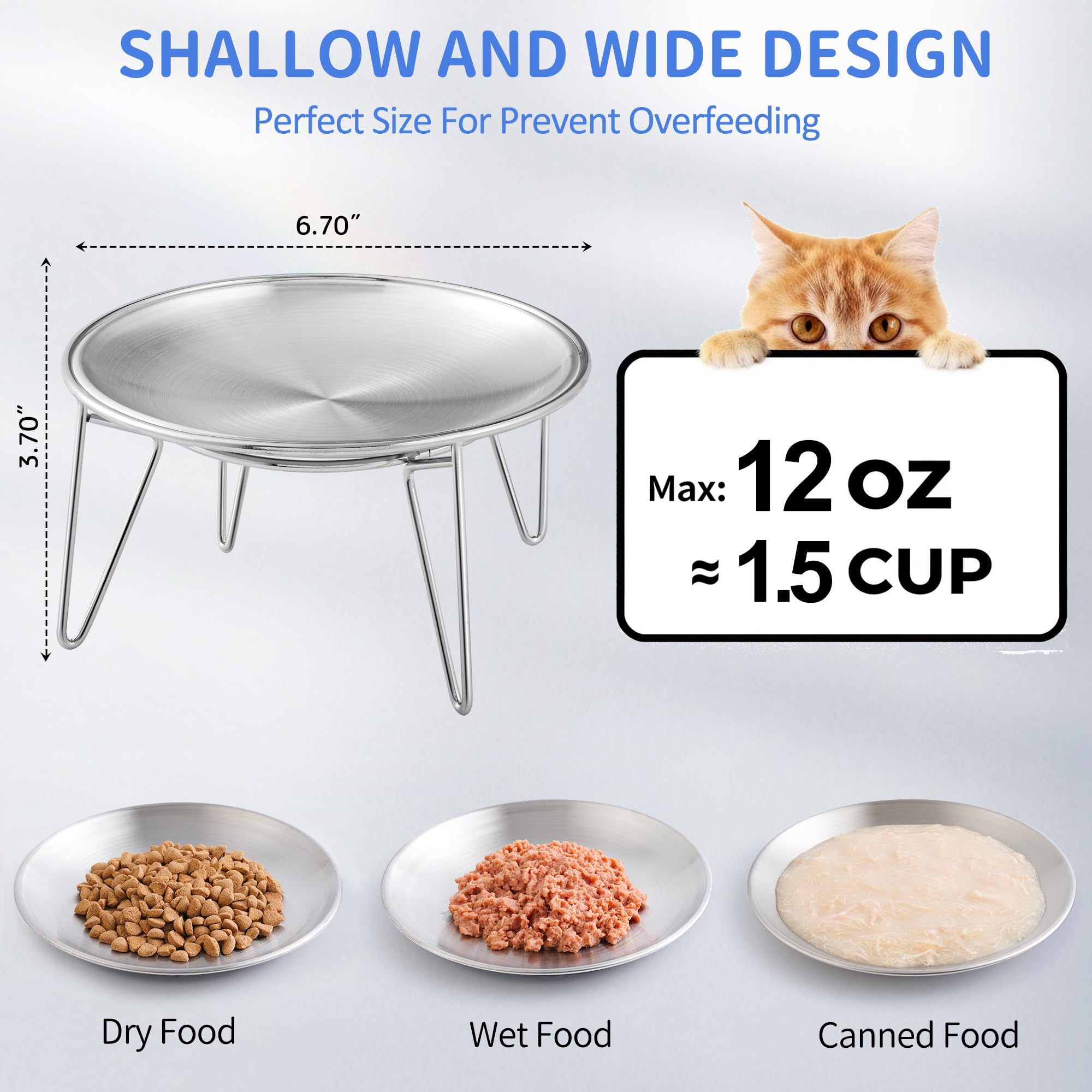 WROSWT feeder attached to stand promotes natural eating posture.
