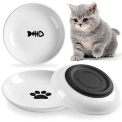 WROSWT cat bowl with silicone base provides non-slip stability during meals.