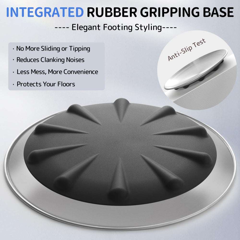 WROSWT cat bowl with non-slip base keeps feeding steady and floors protected.