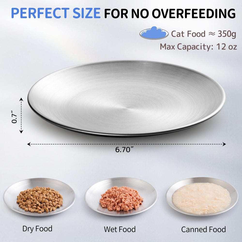 WROSWT whisker-friendly 6.7-inch wide bowl reduces whisker contact during meals.
