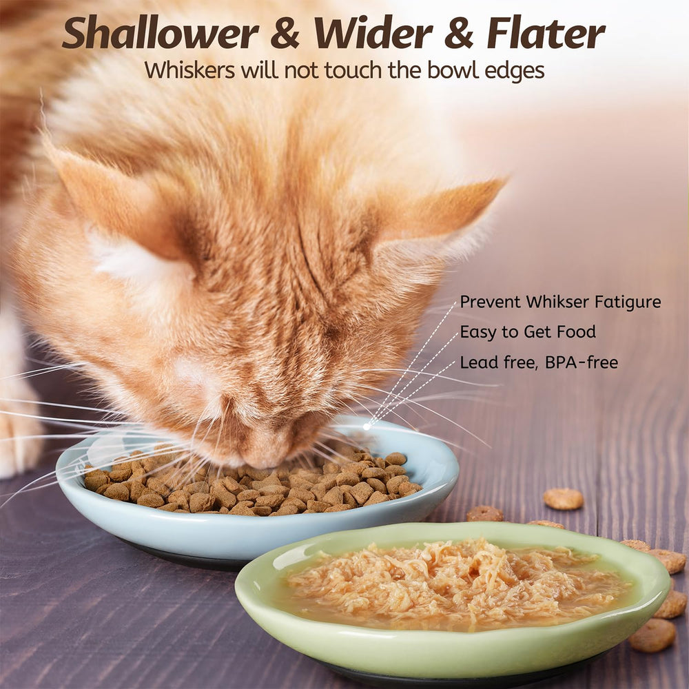 WROSWT 4-pack cat bowls are dishwasher safe for easy cleaning.