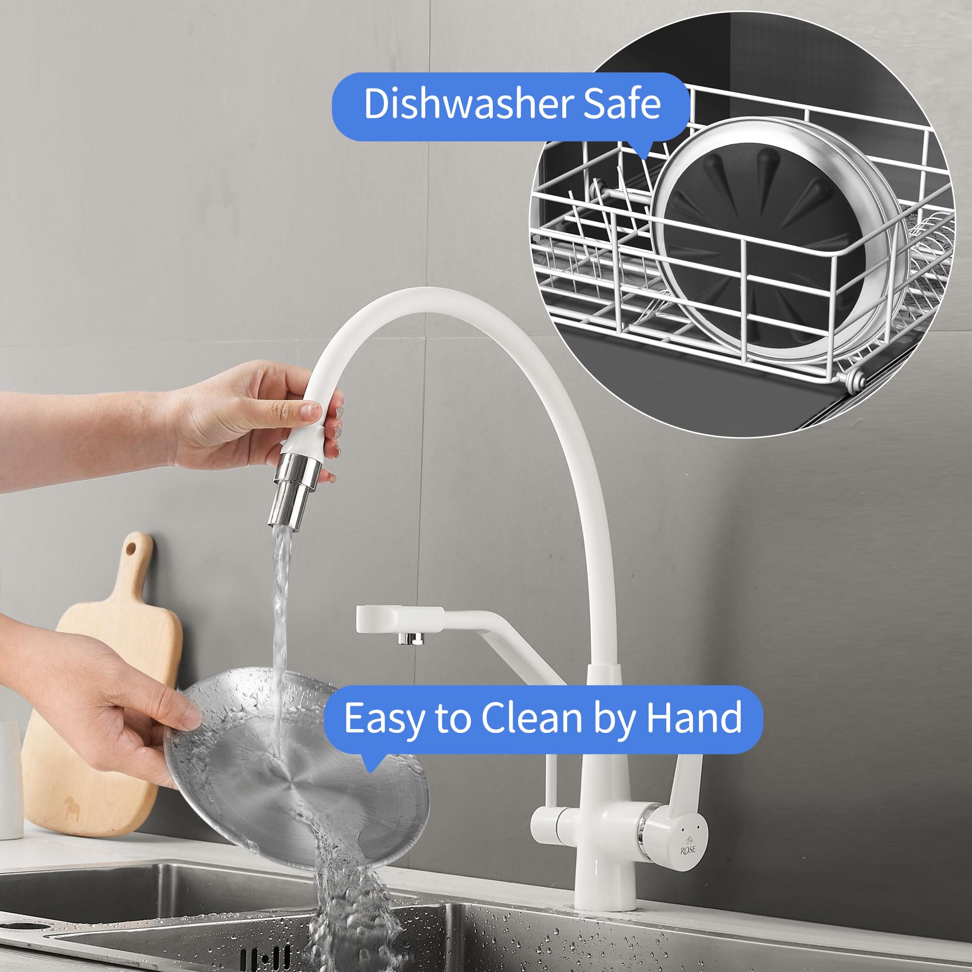 WROSWT dishwasher-safe design resists buildup for easy cleaning.