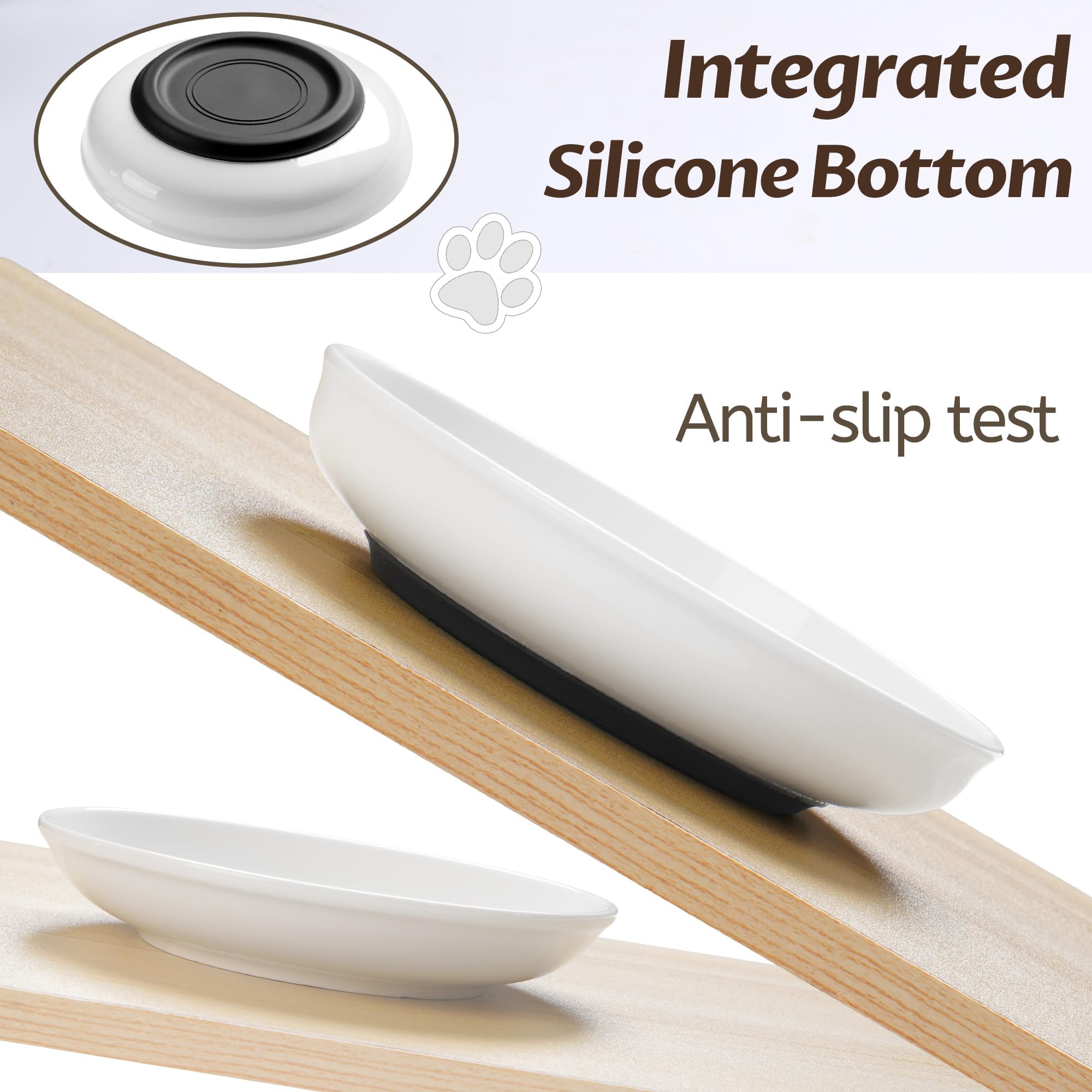 WROSWT non-slip silicone base prevents sliding and clanking on hard floors.
