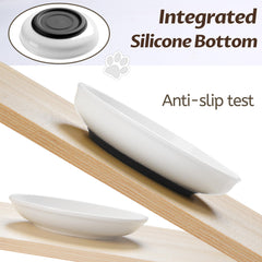 WROSWT non-slip silicone base prevents sliding and clanking on hard floors.